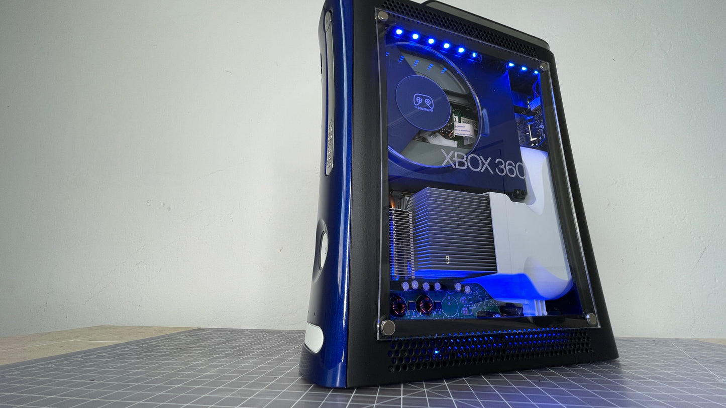 Xbox 360 - Customized - Black and Blue image 2