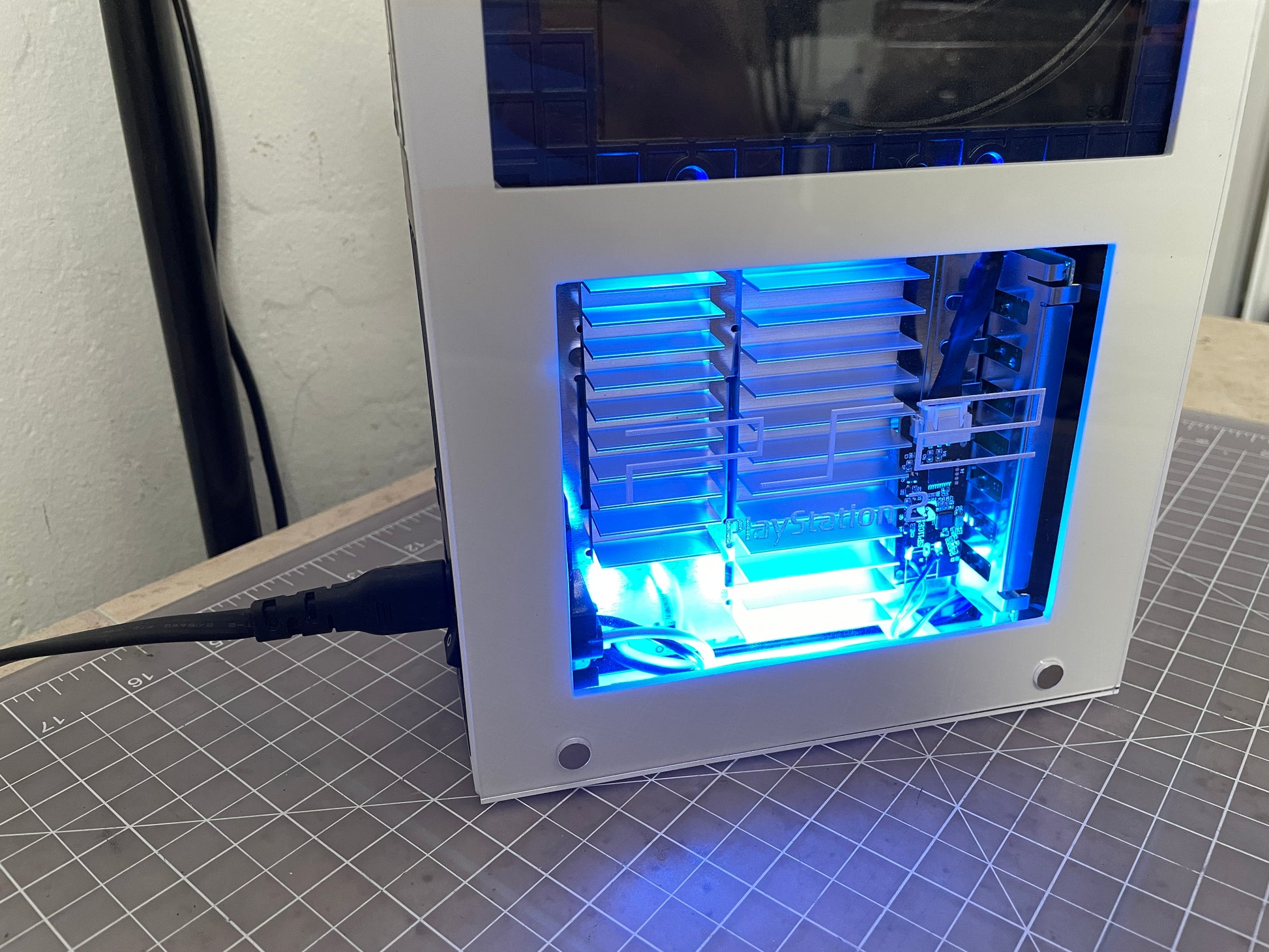 PS2 Fat - Customized - White and Blue image 1
