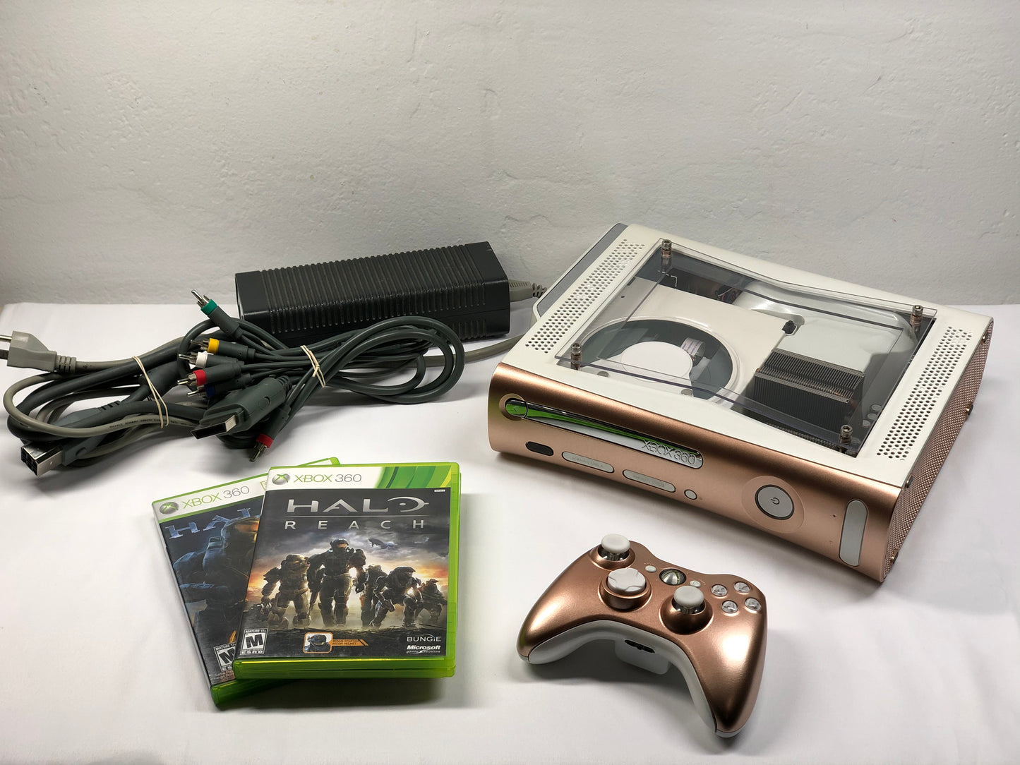 Xbox 360 - Customized - Rose Gold and White image 7