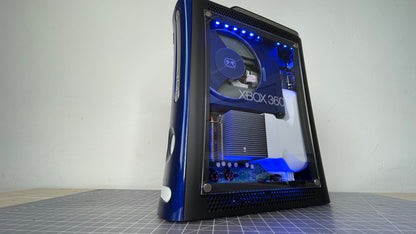 Xbox 360 - Customized - Black and Blue image 3