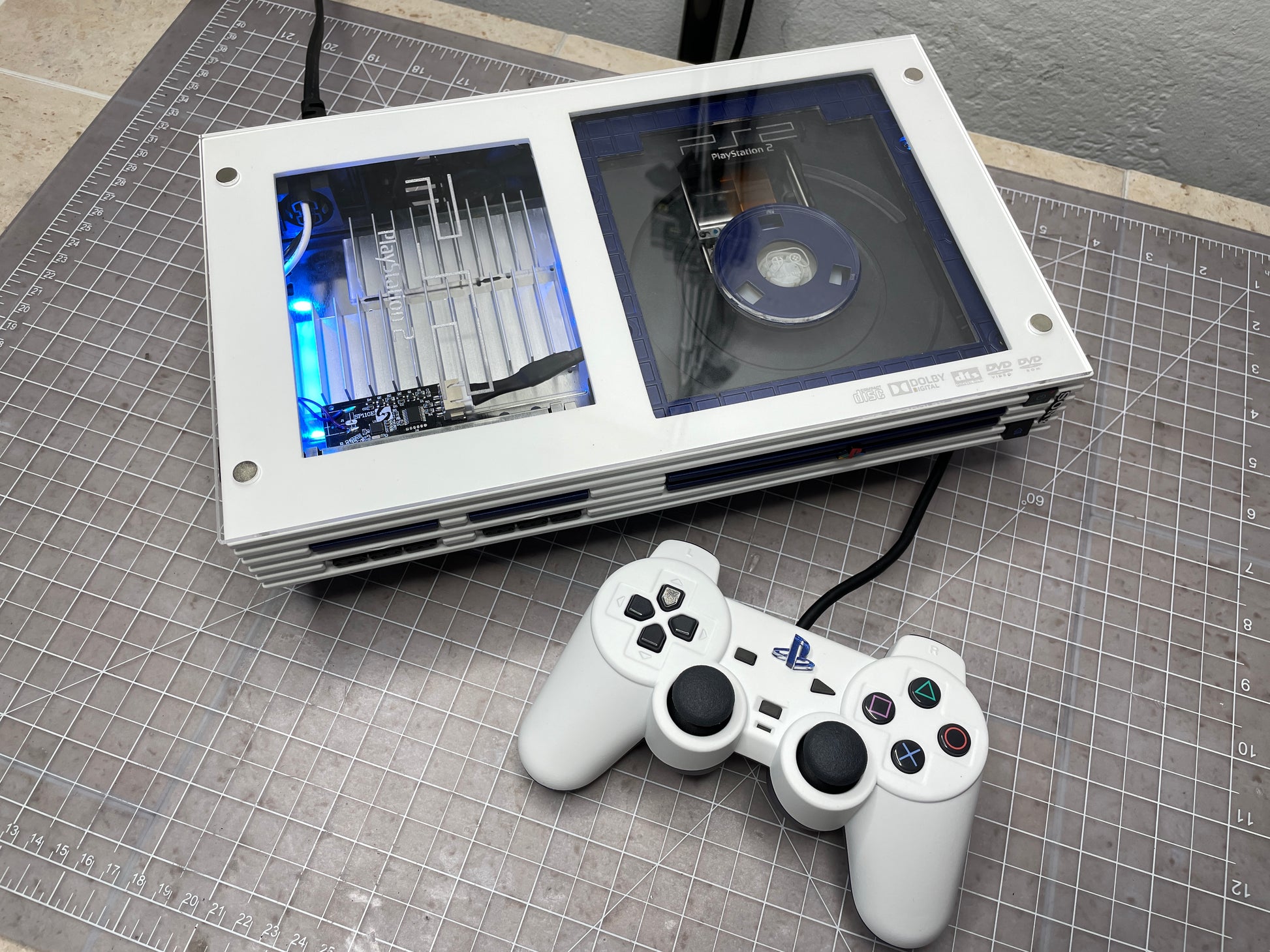 PS2 Fat - Customized - White and Blue image 5