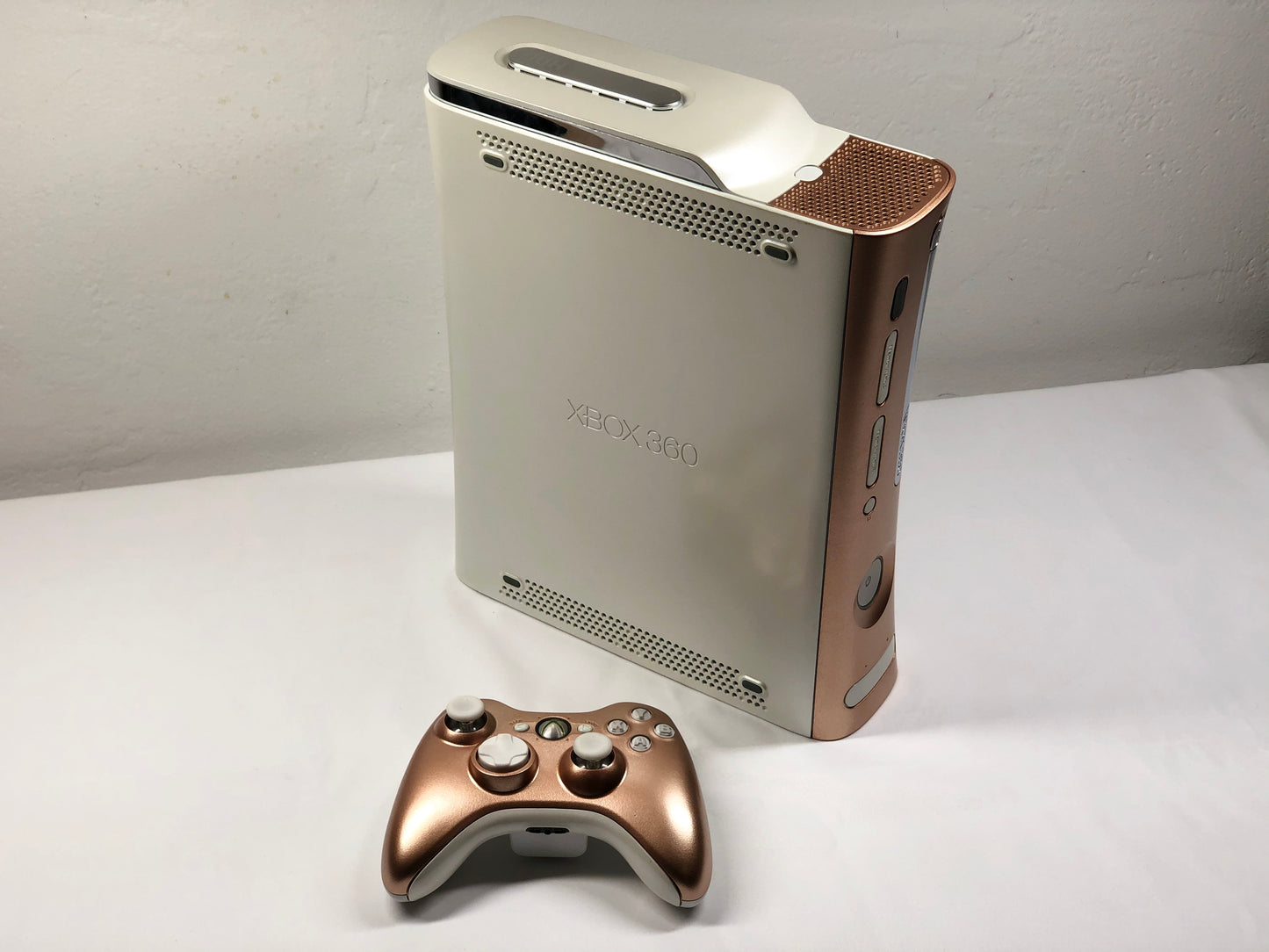 Xbox 360 - Customized - Rose Gold and White image 1