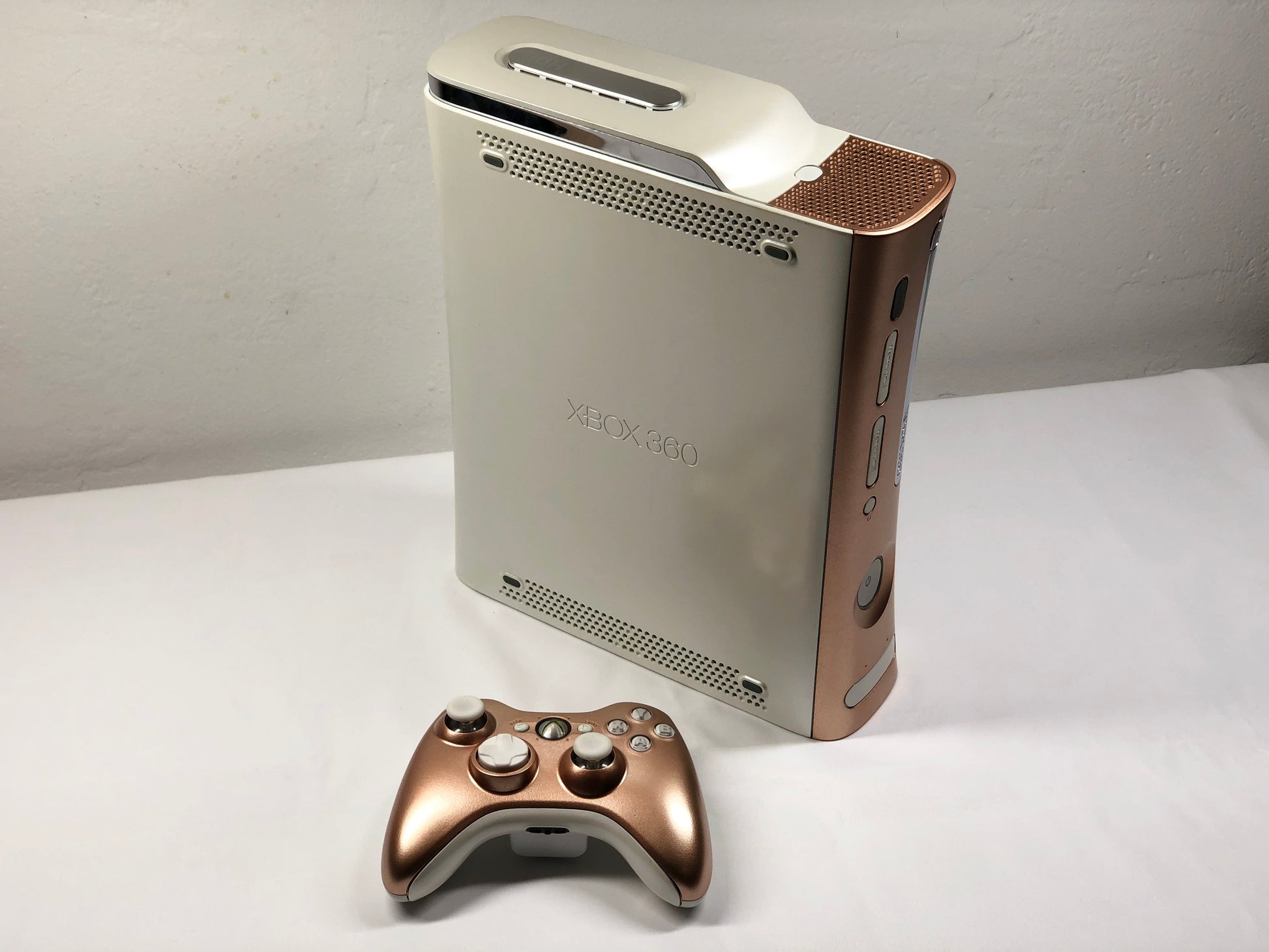 Xbox 360 - Customized - Rose Gold and White image 1