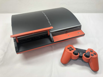 PS3 Fat - Customized - Black and Orange - NO backwards image 2
