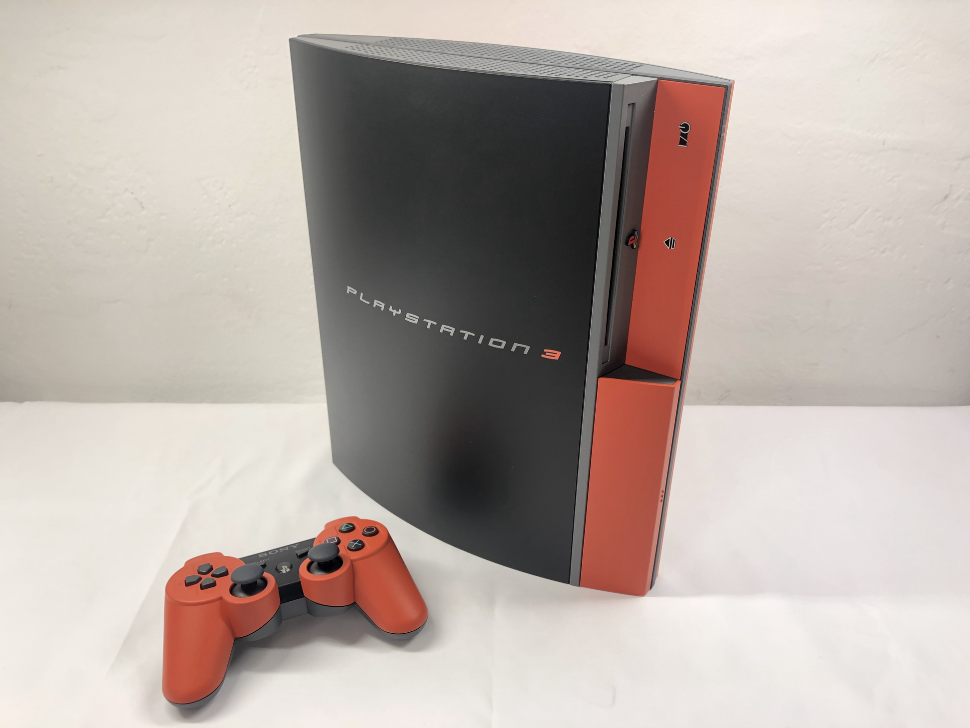 PS3 Fat - Customized - Black and Orange - NO backwards image 7