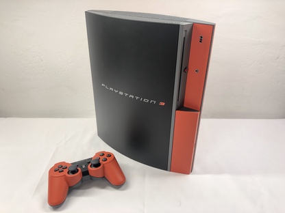 PS3 Fat - Customized - Black and Orange - NO backwards image 7